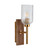 Endon Lighting Grove Stained Beechwood with Clear Ribbed Diffuser Wall Light 