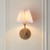 Halo Swan Brass Patina with Peachy Keen Leaf Shade 16cm Wall Light