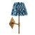 Endon Lighting Diamond Tall Brass Patina with Marlin Blue Ikat Shade 20cm Wall Light 