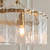 Karine 3 Light Brushed Aged Brass with Clear Panels Shade Pendant Light