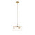 Endon Lighting Karine 3 Light Brushed Aged Brass with Clear Panels Shade Pendant Light 