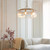 Karine 5 Light Brushed Aged Brass with Clear Panels Shade Pendant Light