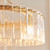 Karine 5 Light Brushed Aged Brass with Clear Panels Shade Pendant Light