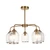 Endon Lighting Ashcroft 5 Light Brushed Aged Brass with Clear Shades Pendant Light 