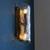 Keller 2 Light Brushed Aged Brass with Clear Panels Shade Wall Light