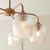 Ashcroft 5 Light Brushed Aged Brass with Ribbed Clear Shades Pendant Light