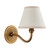 Ripple Curve Brass Patina with White Ivy Shade 16cm Wall Light