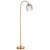 Ashcroft Brushed Aged Brass with Ribbed Clear Shade Floor Lamp