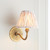 Ripple Curve Brass Patina with Neutral Ikat Shade 16cm Wall Light