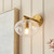Endon Lighting Jacob Warm Brass with Clear Glass Shade Wall Light 
