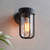 Endon Lighting Lucca Matt Black with Clear Glass Shade IP44 Wall Light 