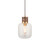 Travi Vintage Brass with Brown Marble with Clear Shade Pendant Light