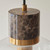 Travi Vintage Brass with Brown Marble with Clear Shade Pendant Light
