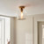 Ashcroft Brushed Aged Brass with Clear Shade Flush Ceiling Light