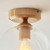 Ashcroft Brushed Aged Brass with Clear Shade Flush Ceiling Light