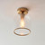 Ashcroft Brushed Aged Brass with Clear Shade Flush Ceiling Light