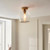 Endon Lighting Ashcroft Brushed Aged Brass with Clear Shade Flush Ceiling Light 