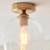Endon Lighting Ashcroft Brushed Aged Brass with Clear Shade Flush Ceiling Light 