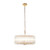 Valentina 5 Light Brushed Aged Brass with Clear Glass Rods Pendant Light
