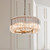Valentina 5 Light Brushed Aged Brass with Clear Glass Rods Pendant Light