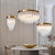 Anistoria Brushed Aged Brass with Clear Glass Rods Pendant Light