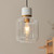 Travi Vintage Brass with White Marble with Clear Shade Pendant Light