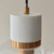Travi Vintage Brass with White Marble with Clear Shade Pendant Light