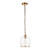 Endon Lighting Ashcroft Brushed Aged Brass with Clear Shade Pendant Light 
