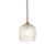 Ashcroft Brushed Aged Brass with Ribbed Clear Shade Pendant Light