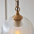 Ashcroft Brushed Aged Brass with Ribbed Clear Shade Pendant Light