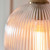 Ashcroft Brushed Aged Brass with Ribbed Clear Shade Pendant Light