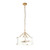 Endon Lighting Keller 4 Light Brushed Aged Brass with Clear Panels Shade Pendant Light 