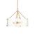 Keller 6 Light Brushed Aged Brass with Clear Panels Shade Pendant Light