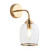 Endon Lighting Ashcroft Brushed Aged Brass with Clear Shade Wall Light 