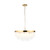 Anistoria Grand 9 Light Brushed Aged Brass with Clear Glass Rods Pendant Light