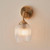 Endon Lighting Ashcroft Brushed Aged Brass with Ribbed Clear Shade Wall Light 