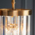 Conaston Brushed Aged Brass with Clear Glass Rods Pendant Light