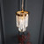 Endon Lighting Conaston Brushed Aged Brass with Clear Glass Rods Pendant Light 