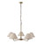 Lille 5 Light Antique Brass with Natural Shades Pendant Light