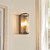 Endon Lighting Ridgeton Antique Brass with Clear Glass Panel Shade Wall Light 