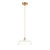 Eltham Brushed Aged Brass with Natural Cable Camellia Clear Glass Shade Pendant Light