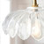 Eltham Brushed Aged Brass with Natural Cable Camellia Clear Glass Shade Pendant Light