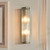 Ridgeton 2 Light Antique Brass with Clear Glass Panel Shade Wall Light