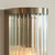 Endon Lighting Ridgeton 2 Light Antique Brass with Clear Glass Panel Shade Wall Light 