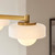 Endon Lighting Boss 3 Light Brushed Aged Brass with Matt Opal Shade Semi Flush Light 