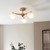 Endon Lighting Boss 3 Light Brushed Aged Brass with Matt Opal Shade Semi Flush Light 