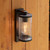 Newcombe Matt Black with Clear Ribbed Shade with PIR IP44 Wall Light