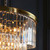 Conaston 7 Light Brushed Aged Brass with Clear Glass Rods Pendant Light