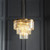 Endon Lighting Conaston 7 Light Brushed Aged Brass with Clear Glass Rods Pendant Light 