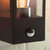 Huntington Matt Black with Clear Ribbed Shade with PIR IP44 Wall Light